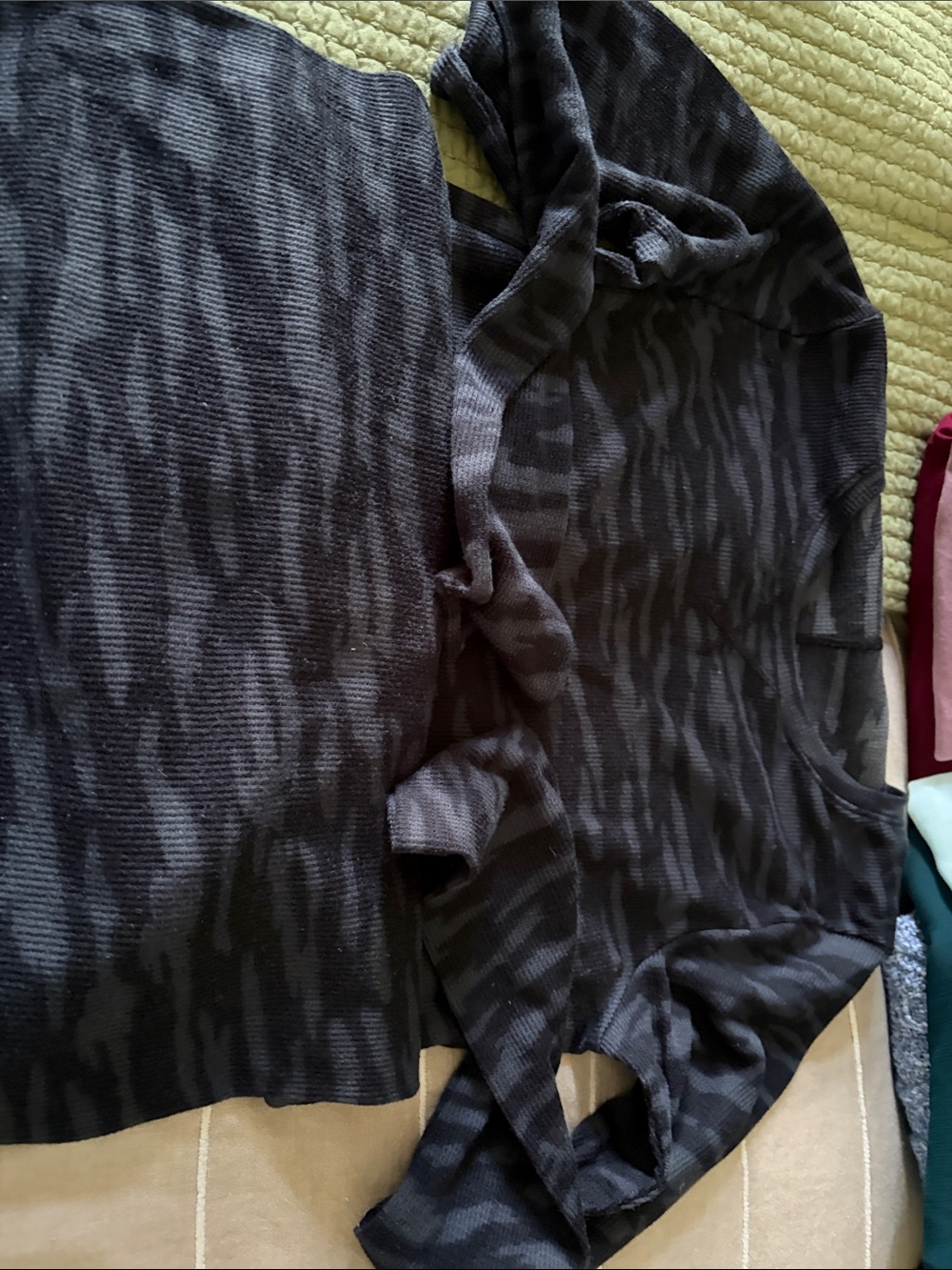 Wonens Black Gray Patterned Crewneck Sweater UA